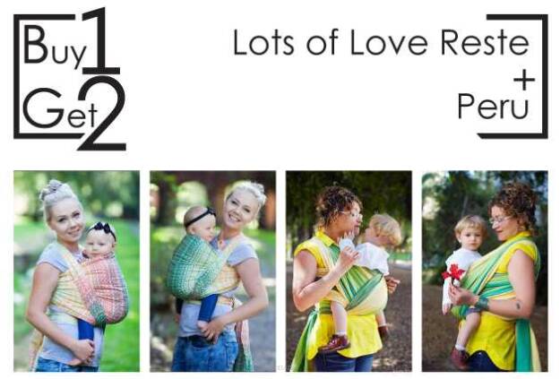 Buy1Get2 Lots of Love Reste 3.6 + Peru RING S chusta dla dziecka, chusty dla dzieci, chusta dla niemowląt, chusty dla niemowląt, chusta do noszenia dziecka, chusty do noszenia dzieci, bezpieczna chusta, bezpieczne chusty