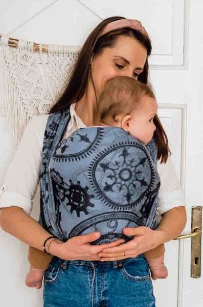 Steampunk Gears, CHUSTA DO NOSZENIA DZIECKA WIĄZANA, [100% bawełna]