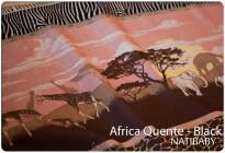 Africa Quente - Black, CHUSTA WIĄZANA, [50% len, 50% bawełna] chusta dla dziecka, chusty dla dzieci, chusta dla niemowląt, chusty dla niemowląt, chusta do noszenia dziecka, chusty do noszenia dzieci, bezpieczna chusta, bezpieczne chusty