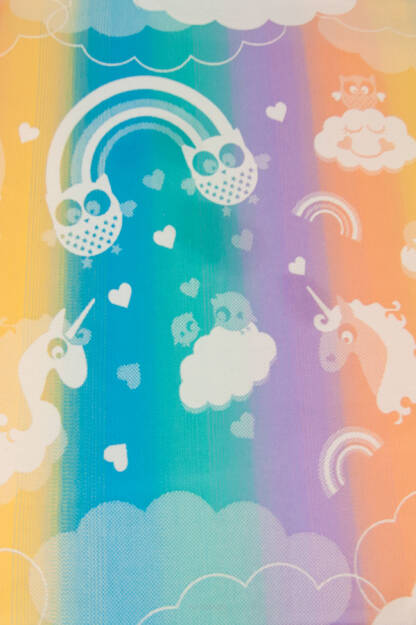 Unicorn Cotton Candy Crazy Rainbow, CHUSTA KÓŁKOWA, [100% bawełna]