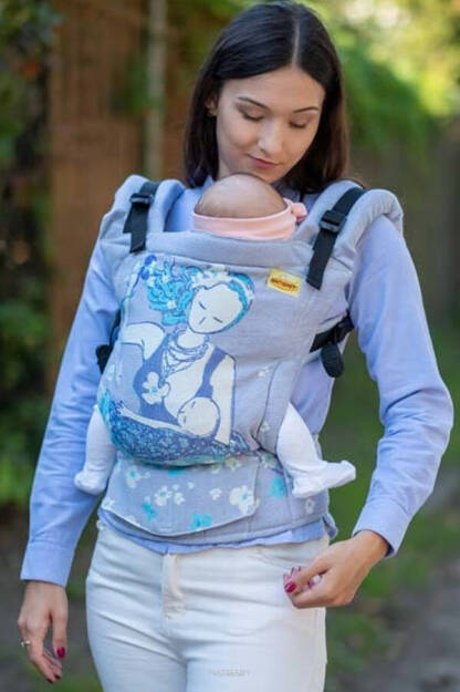 BABY Breastfeeding Sitting Mama, NATIGO nosidełko ergonomiczne, [100% bawełna]