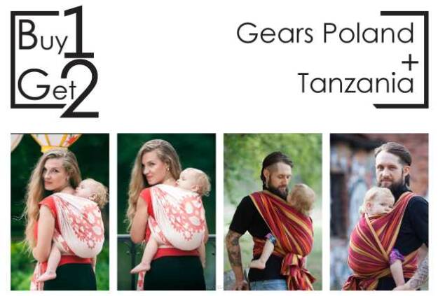 Buy1Get2 Gears Poland 5.2 + Tanzania RING L chusta dla dziecka, chusty dla dzieci, chusta dla niemowląt, chusty dla niemowląt, chusta do noszenia dziecka, chusty do noszenia dzieci, bezpieczna chusta, bezpieczne chusty