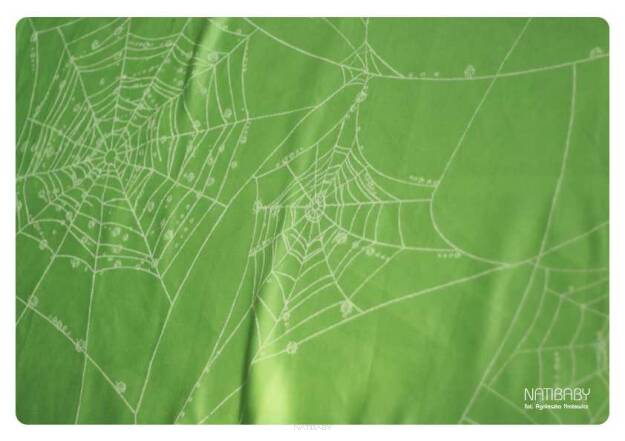 chusta kółkowa do noszenia dzieci Natibaby wzór Tela spiderweb_green2.jpg