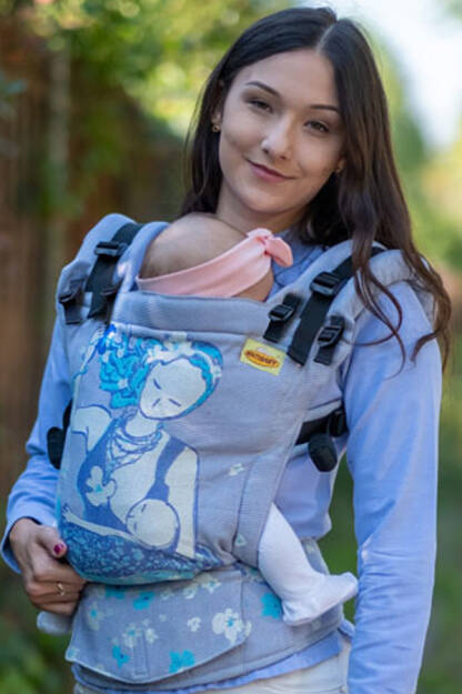 Breastfeeding Sitting Mama Pastel, NatiGrow nosidełko regulowane, [93% bawełna, 7% poliester]
