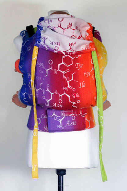 Oxytocin Rainbow, NATIGO nosidełko ergonomiczne, [100% bawełna]