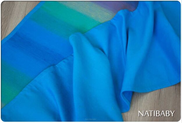 RAINBOW BLUE - Chusta dla lalek chusta dla dziecka, chusty dla dzieci, chusta dla niemowląt, chusty dla niemowląt, chusta do noszenia dziecka, chusty do noszenia dzieci, bezpieczna chusta, bezpieczne chusty