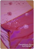 Dandelions Rosa, CHUSTA KÓŁKOWA, [70% bawełna, 30% jedwab] chusta dla dziecka, chusty dla dzieci, chusta dla niemowląt, chusty dla niemowląt, chusta do noszenia dziecka, chusty do noszenia dzieci, bezpieczna chusta, bezpieczne chusty
