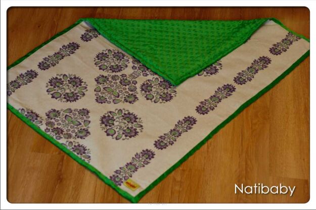 Kocyk NatiBlanket Kurpie Purple Natibaby Kurpie-Purple-1-.JPG
