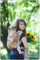 Sunflowers Ivory, CHUSTA WIĄZANA, [50% bawełna, 50% wisk.z.bamb.] chusta dla dziecka, chusty dla dzieci, chusta dla niemowląt, chusty dla niemowląt, chusta do noszenia dziecka, chusty do noszenia dzieci, bezpieczna chusta, bezpieczne chusty