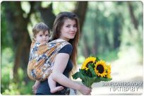 Sunflowers Ivory, CHUSTA WIĄZANA, [50% bawełna, 50% wisk.z.bamb.] chusta dla dziecka, chusty dla dzieci, chusta dla niemowląt, chusty dla niemowląt, chusta do noszenia dziecka, chusty do noszenia dzieci, bezpieczna chusta, bezpieczne chusty
