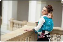 Dew Butterflies, CHUSTA KÓŁKOWA, [70% bawełna, 30% jedwab] chusta dla dziecka, chusty dla dzieci, chusta dla niemowląt, chusty dla niemowląt, chusta do noszenia dziecka, chusty do noszenia dzieci, bezpieczna chusta, bezpieczne chusty