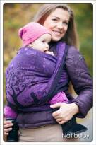 Bubbles Purple, CHUSTA KÓŁKOWA, ram.pł., [100% bawełna] chusta dla dziecka, chusty dla dzieci, chusta dla niemowląt, chusty dla niemowląt, chusta do noszenia dziecka, chusty do noszenia dzieci, bezpieczna chusta, bezpieczne chusty