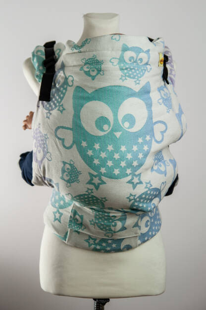 Owls Aurora Glitter, NATIGO nosidełko ergonomiczne, [90% bawełna, 10% poliester]
