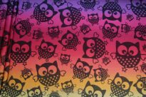 Mysterious Owls Night, CHUSTA WIĄZANA, [70% bawełna, 30% len] chusta dla dziecka, chusty dla dzieci, chusta dla niemowląt, chusty dla niemowląt, chusta do noszenia dziecka, chusty do noszenia dzieci, bezpieczna chusta, bezpieczne chusty