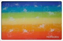 Wings Of Love Rainbow White, CHUSTA WIĄZANA, [70% bawełna, 30% len] chusta dla dziecka, chusty dla dzieci, chusta dla niemowląt, chusty dla niemowląt, chusta do noszenia dziecka, chusty do noszenia dzieci, bezpieczna chusta, bezpieczne chusty