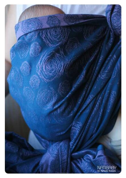 chusta kółkowa do noszenia dzieci Natibaby wzór Quadroses Granat/ Wrzos QUADROSES_INDIGO_HEATHER1.jpg