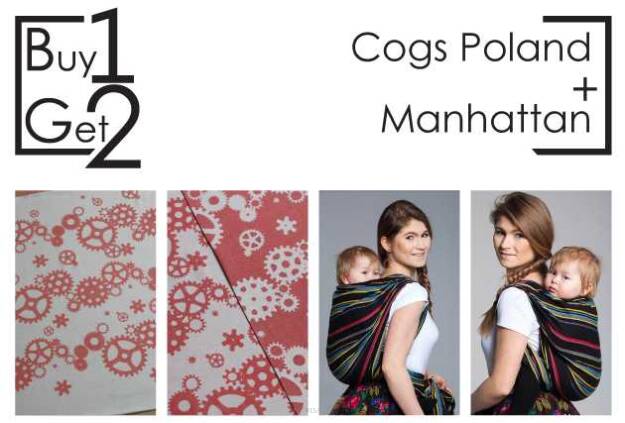 Buy1Get2 Cogs Poland 4.6 ok.cen. + Manhattan RING L chusta dla dziecka, chusty dla dzieci, chusta dla niemowląt, chusty dla niemowląt, chusta do noszenia dziecka, chusty do noszenia dzieci, bezpieczna chusta, bezpieczne chusty