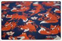 Foxes Orenji, CHUSTA WIĄZANA, [50% bawełna, 25% len, 25% merynos] chusta dla dziecka, chusty dla dzieci, chusta dla niemowląt, chusty dla niemowląt, chusta do noszenia dziecka, chusty do noszenia dzieci, bezpieczna chusta, bezpieczne chusty