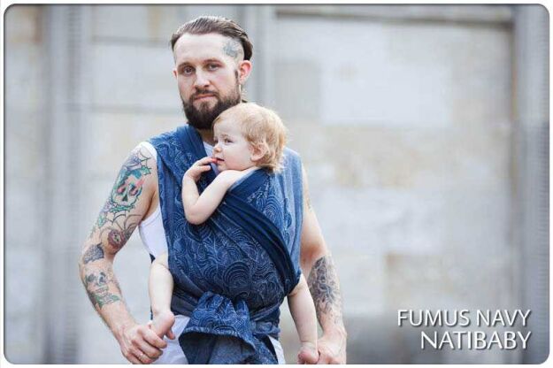 Fumus Navy, CHUSTA WIĄZANA, [70% wisk.z.bamb., 30% len] chusta dla dziecka, chusty dla dzieci, chusta dla niemowląt, chusty dla niemowląt, chusta do noszenia dziecka, chusty do noszenia dzieci, bezpieczna chusta, bezpieczne chusty