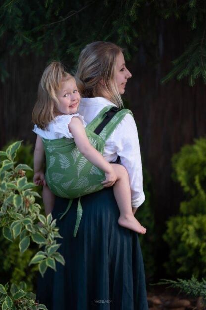 BABY Ferns Green, ONBUHIMO nosidełko ergonomiczne, [100% bawełna]