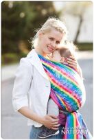 Assuri Arcobaleno, CHUSTA WIĄZANA, [68% bawełna, 19% ramia, 13% jedwab] chusta dla dziecka, chusty dla dzieci, chusta dla niemowląt, chusty dla niemowląt, chusta do noszenia dziecka, chusty do noszenia dzieci, bezpieczna chusta, bezpieczne chusty