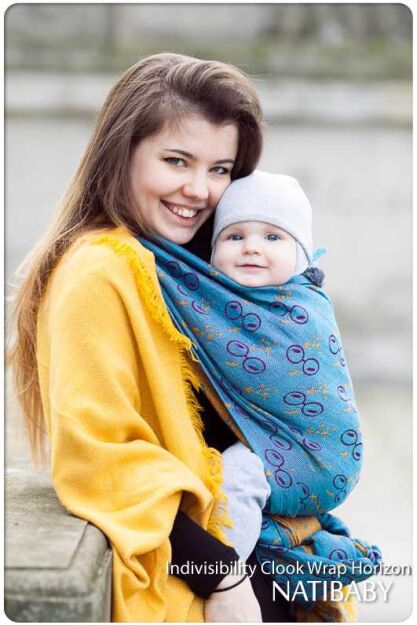 Indivisibility Cloak Wrap Horizon, CHUSTA WIĄZANA, [50% len, 35% bawełna, 15% wisk.z.bamb.] chusta dla dziecka, chusty dla dzieci, chusta dla niemowląt, chusty dla niemowląt, chusta do noszenia dziecka, chusty do noszenia dzieci, bezpieczna chusta, bezpieczne chusty