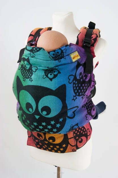 Owls Rainbow Explosion, NATIGO nosidełko ergonomiczne, [100% bawełna]