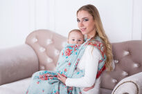Sweet Roses, CHUSTA WIĄZANA, [100% bawełna] chusta dla dziecka, chusty dla dzieci, chusta dla niemowląt, chusty dla niemowląt, chusta do noszenia dziecka, chusty do noszenia dzieci, bezpieczna chusta, bezpieczne chusty