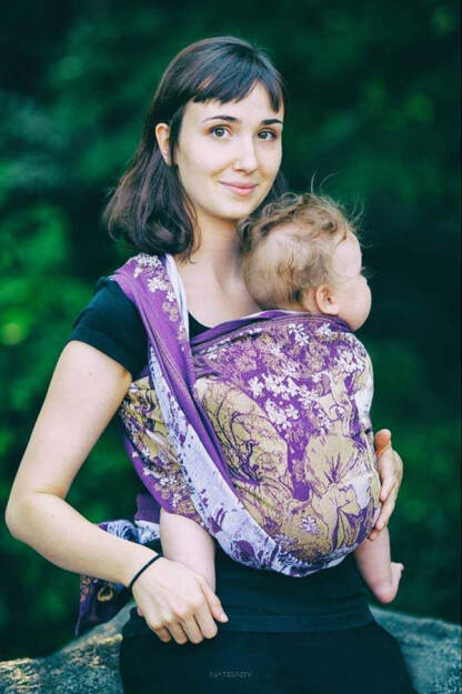 Motherhood Purple, CHUSTA KÓŁKOWA, ram.pł., [100% bawełna]