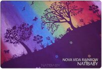 Nova Vida Rainbow, CHUSTA WIĄZANA, [70% bawełna, 30% len] chusta dla dziecka, chusty dla dzieci, chusta dla niemowląt, chusty dla niemowląt, chusta do noszenia dziecka, chusty do noszenia dzieci, bezpieczna chusta, bezpieczne chusty