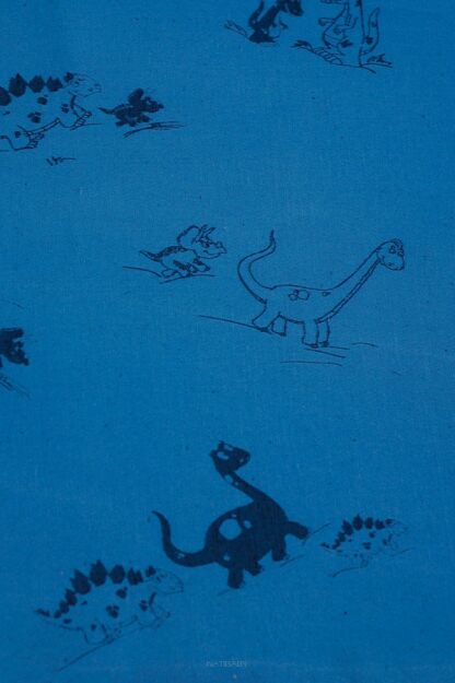 DinoFun Blue, CHUSTA DO NOSZENIA DZIECKA WIĄZANA, [70% bawełna, 30% konopie]