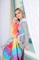 Oxytocin Rainbow Ii, CHUSTA WIĄZANA, [100% bawełna] chusta dla dziecka, chusty dla dzieci, chusta dla niemowląt, chusty dla niemowląt, chusta do noszenia dziecka, chusty do noszenia dzieci, bezpieczna chusta, bezpieczne chusty