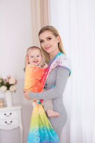 Oxytocin Rainbow Ii, CHUSTA WIĄZANA, [100% bawełna] chusta dla dziecka, chusty dla dzieci, chusta dla niemowląt, chusty dla niemowląt, chusta do noszenia dziecka, chusty do noszenia dzieci, bezpieczna chusta, bezpieczne chusty