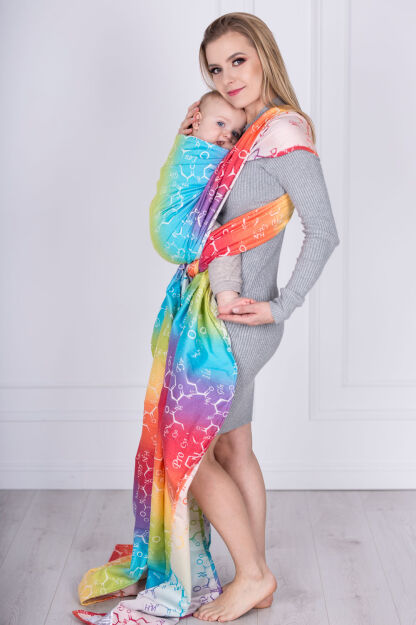Oxytocin Rainbow Ii, CHUSTA WIĄZANA, [100% bawełna] chusta dla dziecka, chusty dla dzieci, chusta dla niemowląt, chusty dla niemowląt, chusta do noszenia dziecka, chusty do noszenia dzieci, bezpieczna chusta, bezpieczne chusty