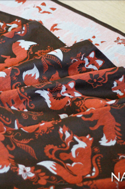 CLASSIC Foxes Brun, NatiGrow nosidełko regulowane, [100% bawełna]