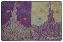 Starry Night Purple, CHUSTA WIĄZANA, [100% bawełna] chusta dla dziecka, chusty dla dzieci, chusta dla niemowląt, chusty dla niemowląt, chusta do noszenia dziecka, chusty do noszenia dzieci, bezpieczna chusta, bezpieczne chusty
